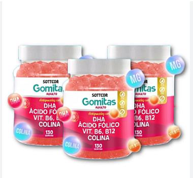 GOMITAS DHA ACIDO FOLICO VIT B6 B12 X130 UND