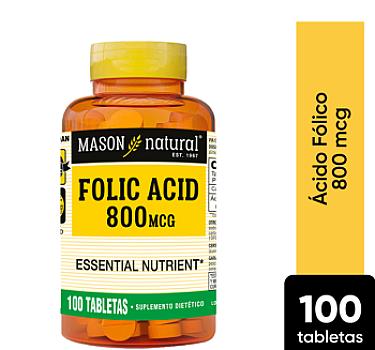 FOLIC ACID 800 MCG X 100 TAB