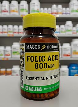 FOLIC ACID 800 MCG X 100 TAB