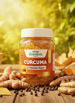 GOMITAS CURCUMA CON PIMIENTA NEGRA X 130 UND