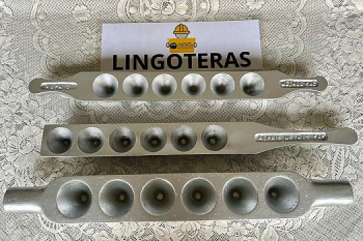 LINGOTERA CONICA DE 07 CAVIDADES EN MATERIAL HIERRO MODULAR (MAQUINADO)