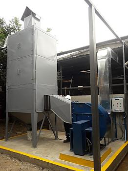 COLECTOR DE POLVO EN MATERIAL ASTM-36 CAP 15 MANGAS 8" X 160 CM