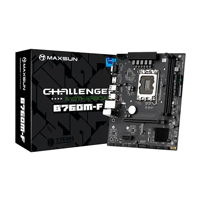 Placa Madre Maxsun Challenger B760M-F, Chipset Intel B760, LGA1700, mATX Placa Madre Maxsun Challenger B760M-F, Chipset Intel B760, LGA1700, mATX