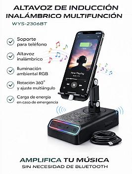 ALTAVOZ INALAMBRICO DE INDUCCION MULTIFUNCION