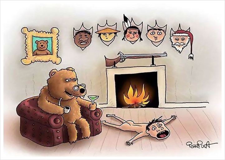 동물과 인간의 입장을 한번 바꿔보았다 (일러스트) satirical animal rights illustrations parallel universe 32 571a2527d2550 700 - 동물과 인간의 입장을 한번 바꿔보았다 (일러스트)