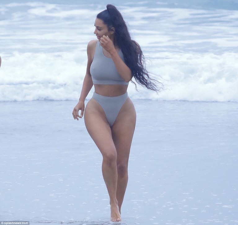 Kim Kardashian Showed Off Her Enviable Curves In Crop Top And Briefs For Yoga Session On Los 