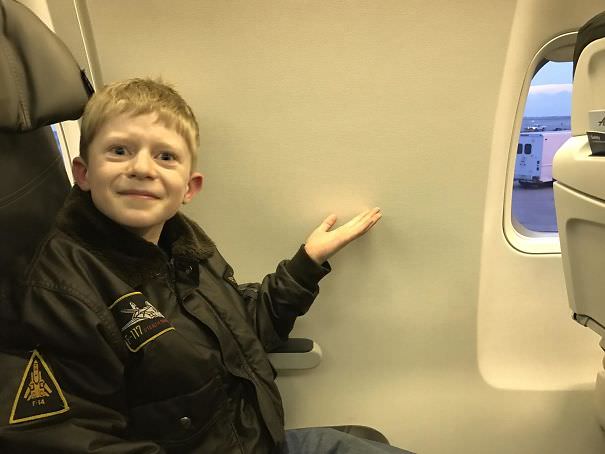  We Booked A Window Seat On A Airplane For My Boy