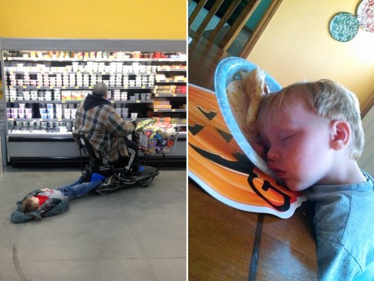 24 Hilarious Photos Proving That Kids Can Literally Sleep Anywhere. #8 Made My Day, LOL!