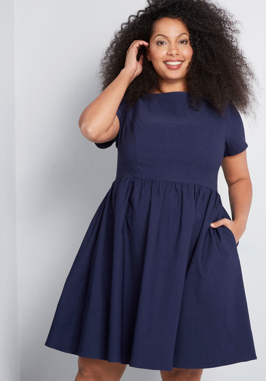 Promising review: &quot;It&#x27;s a very comfortable and stylish dress! The fit is slightly large but not enough to go down another size.&quot; —alexGet it from ModCloth for  (available in sizes XXS–4XL).