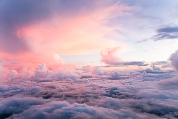 Nubes tomadas a 30 mil pies de altura