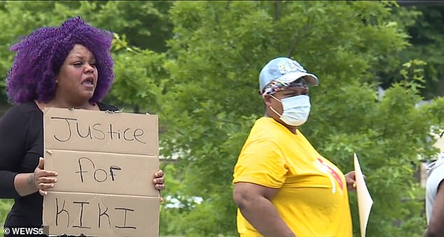 On Monday, family, friends and supporters held a protest at the intersection where Crawford was killed