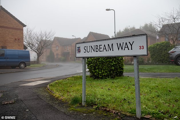 Neighbours on Sunbeam Way, pictured on Saturday, spoke of their shock after the attack