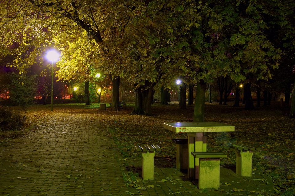 Parque Por La Noche - Foto gratis en Pixabay