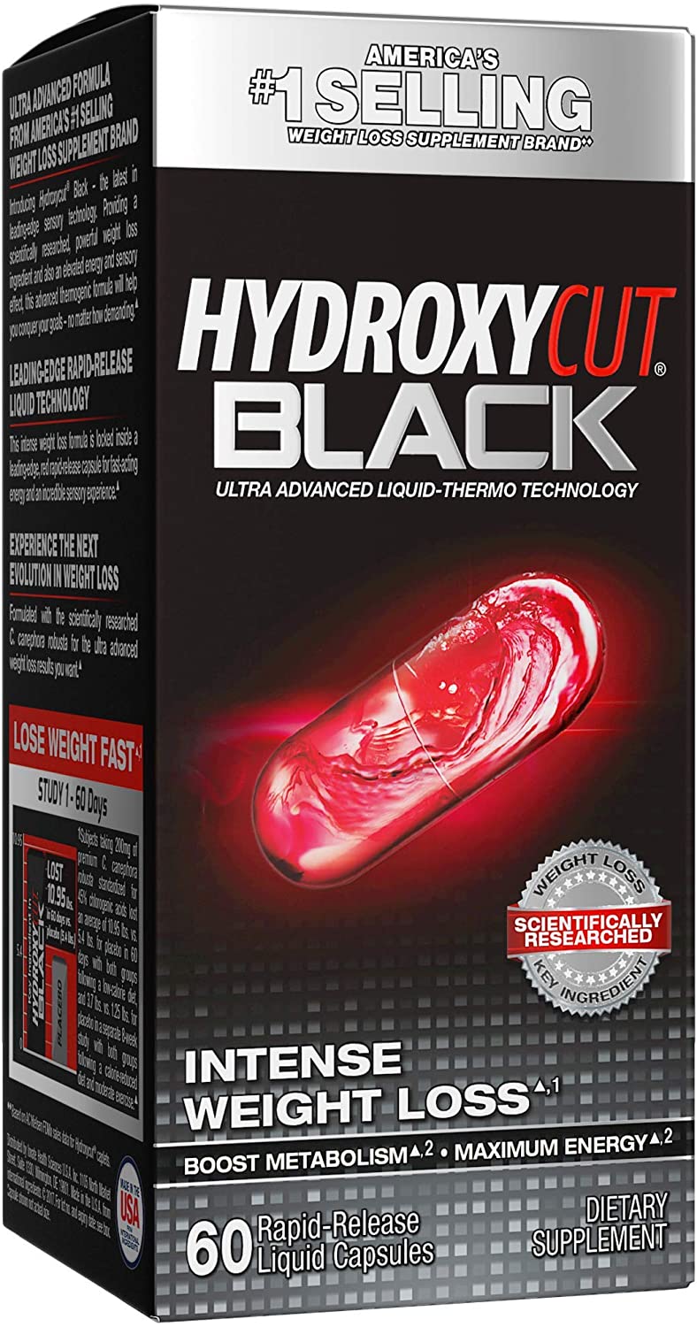 Amazon.com: Weight Loss Pills for Women & Men | Hydroxycut Black | Weight Loss Supplement Pills | Energy Pills to Lose Weight | Metabolism Booster for Weight Loss | Weightloss & Energy