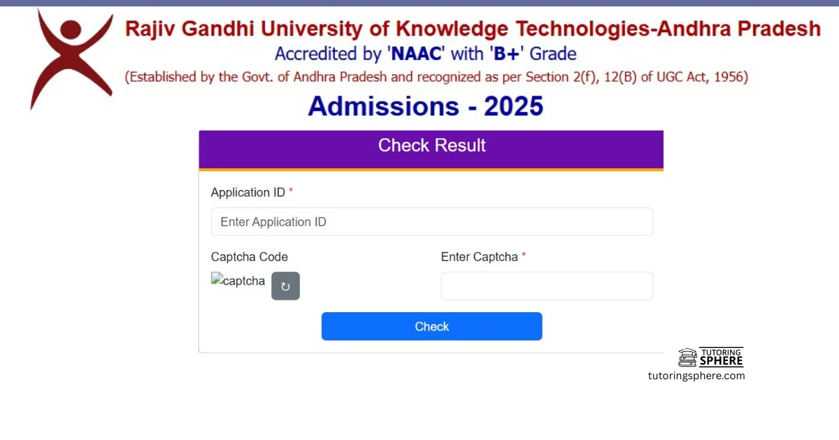RGUKT Admission 2025 Merit List Released: Check IIIT AP Results & Link