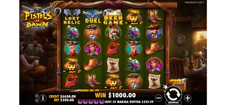 Casino game on cowboy theme