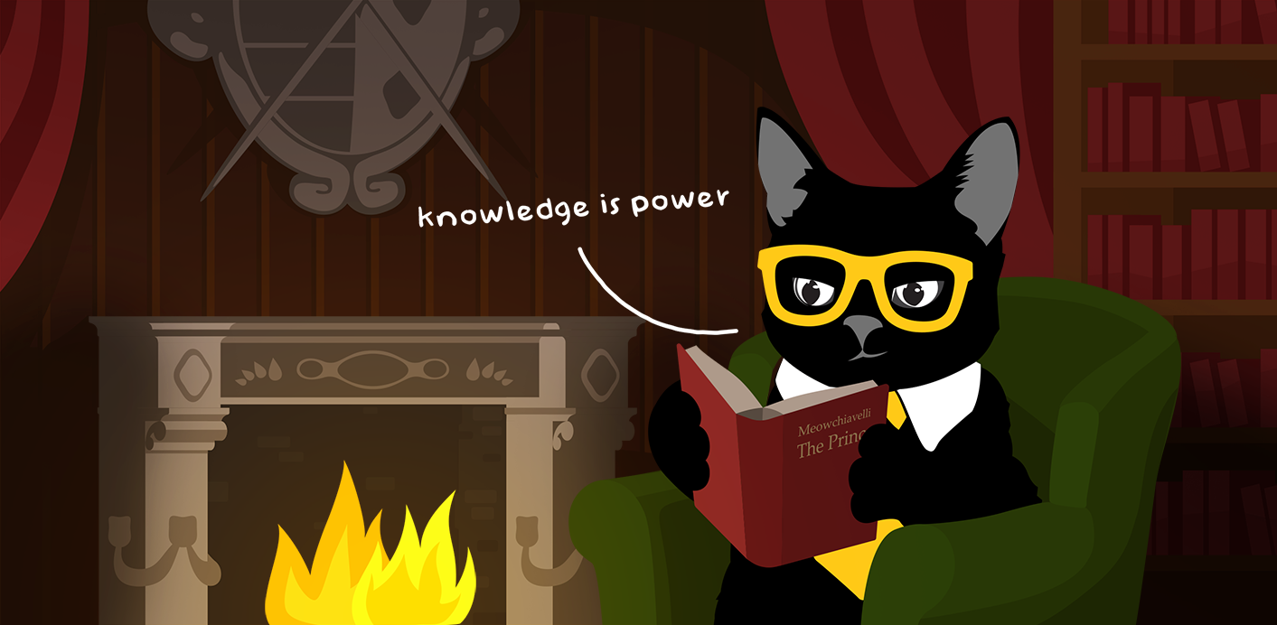 Klaus saying that knowledge is power.