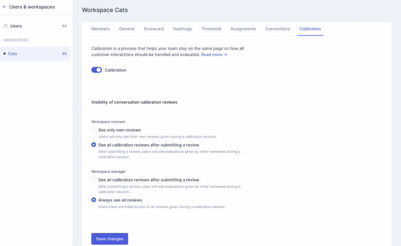 Klaus' Calibration settings