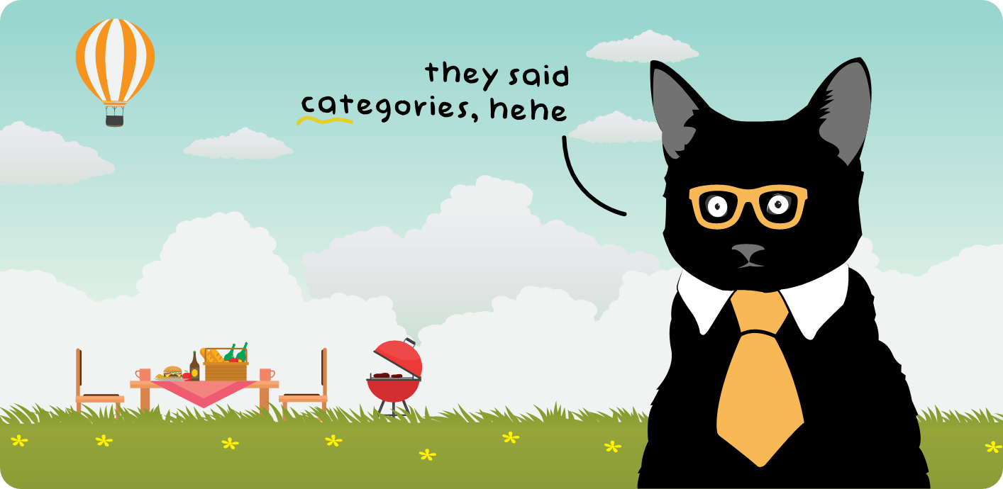 Klaus making fun of QA CATegories.