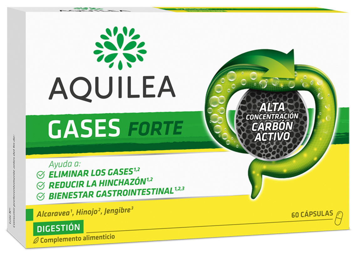 AQUILEA GASES FORTE CARBÓN NATURAL 60 cáps