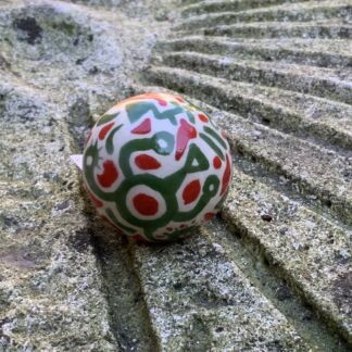 Bague artisanale Patrick Stega céramique vert rouge