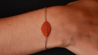 bracelet en micro macrame couleur automne de oklo atelier