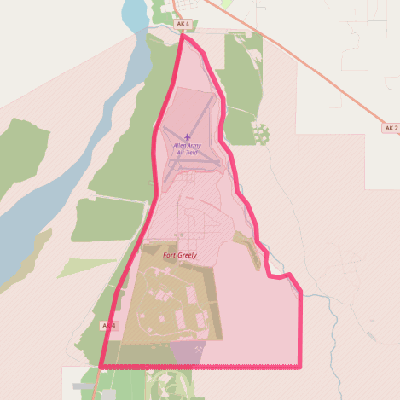 Map of Fort Greely