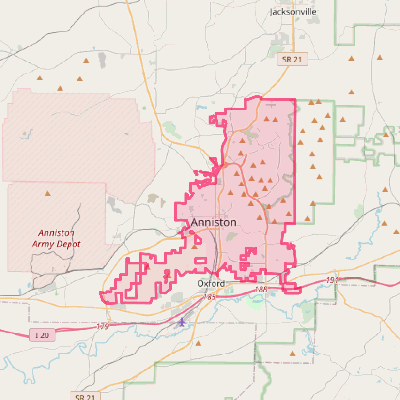 Map of Anniston