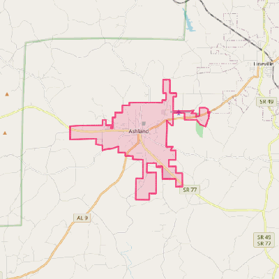 Map of Ashland