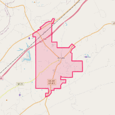 Map of Ashville