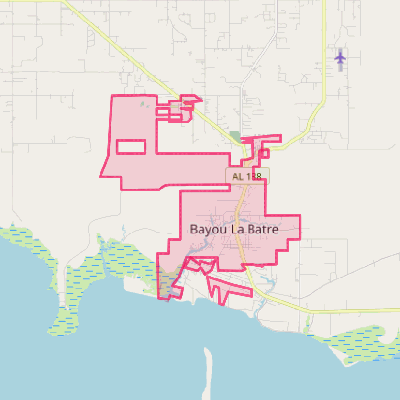 Map of Bayou La Batre