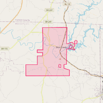 Map of Bear Creek