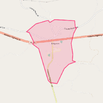 Map of Belgreen