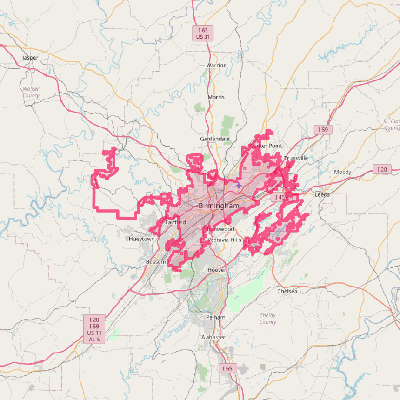 Map of Birmingham