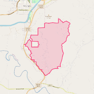 Map of Blue Ridge