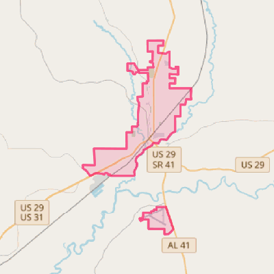 Map of Brewton