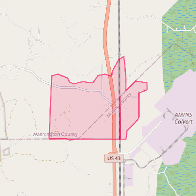 Map of Calvert