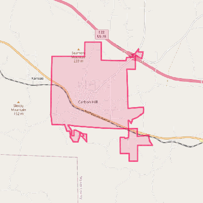 Map of Carbon Hill