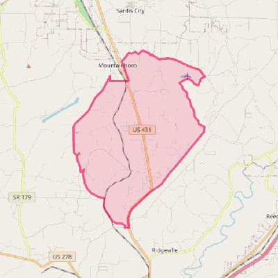 Map of Carlisle-Rockledge