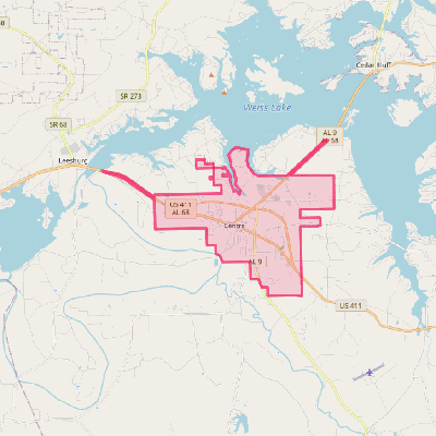 Map of Centre