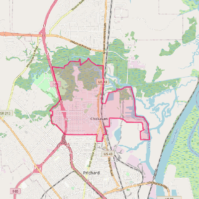 Map of Chickasaw