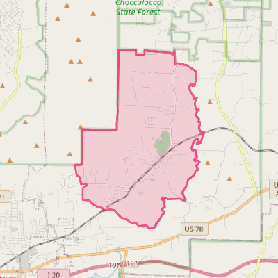 Map of Choccolocco