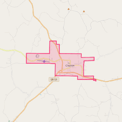 Map of Clayton