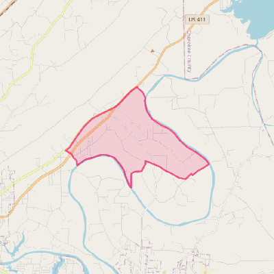 Map of Coats Bend