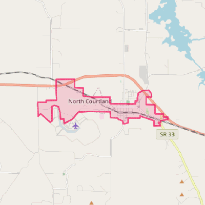 Map of Courtland