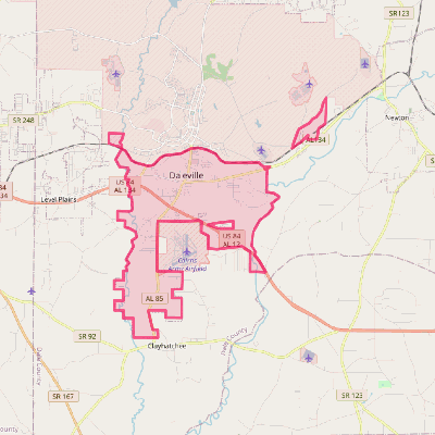 Map of Daleville