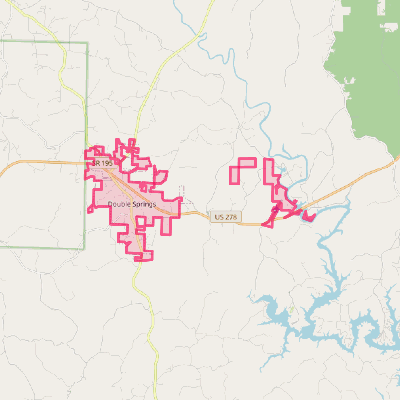 Map of Double Springs