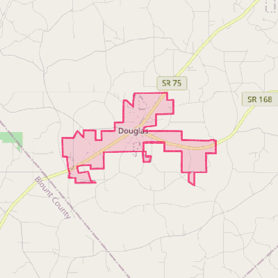 Map of Douglas