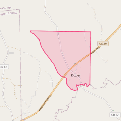 Map of Dozier