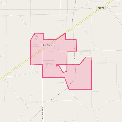 Map of Dutton